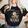 thumbnail image 2 of Cowboy or Cowgirl Gender Reveal Party Announcement Mama Women’s T-Shirt Fun Baby Shower Celebration Graphic Tee for Moms Western Theme Pregnancy Reveal Shirt, 2 of 3