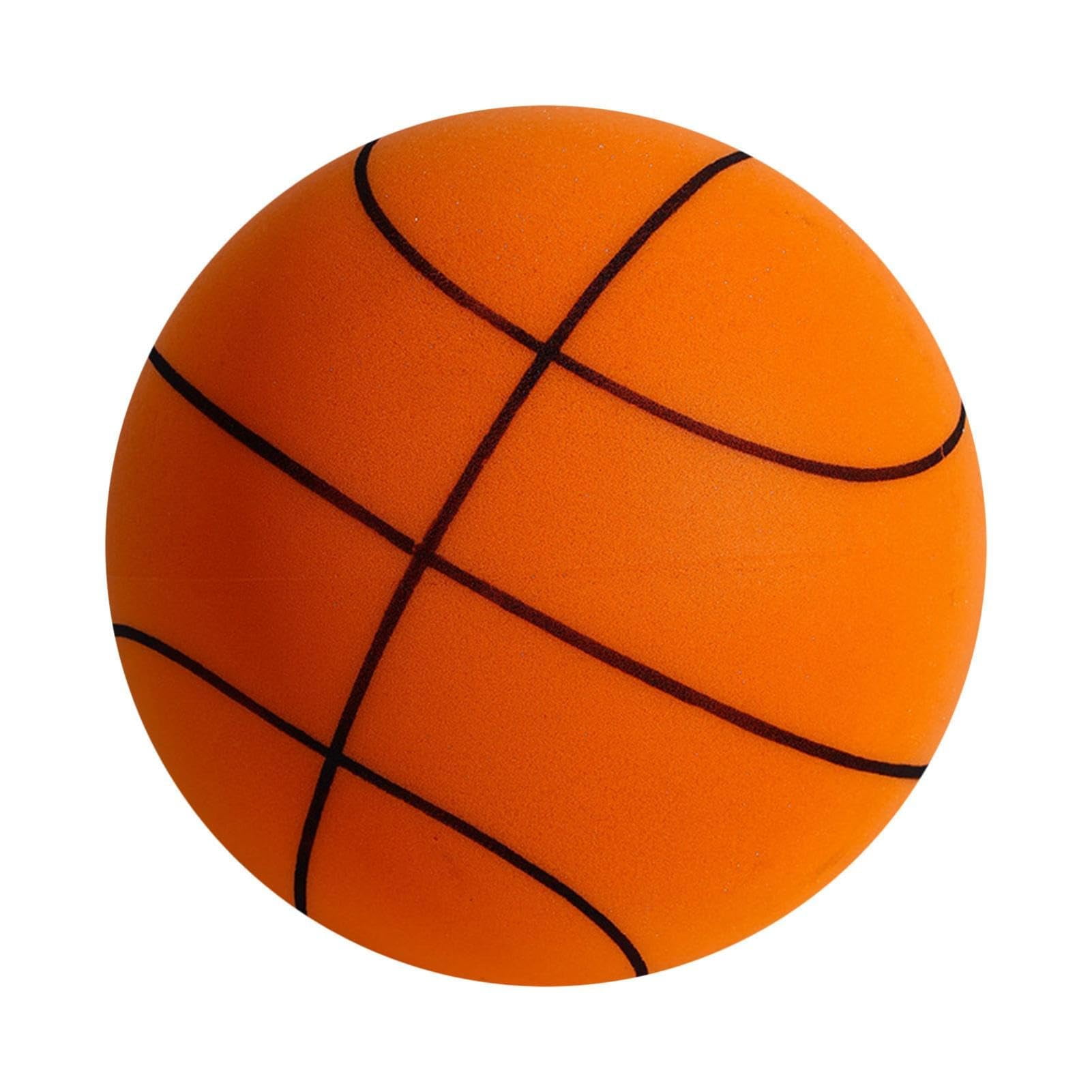 Silent Basketball, MODANU Foam Basketball Indoor Training Ball, Uncoated High-Density Foam Ball Low Noise Basketball Training for Various Indoor Activities (Orange, 9.45inch)