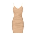 thumbnail image 4 of PENGXIANG Femmes Sexy Bodycon Maxi Robe Sans Manches Coupe Basse Spaghetti Sangle Dos Nu Mini Robe Cocktail Partywear, 4 of 6