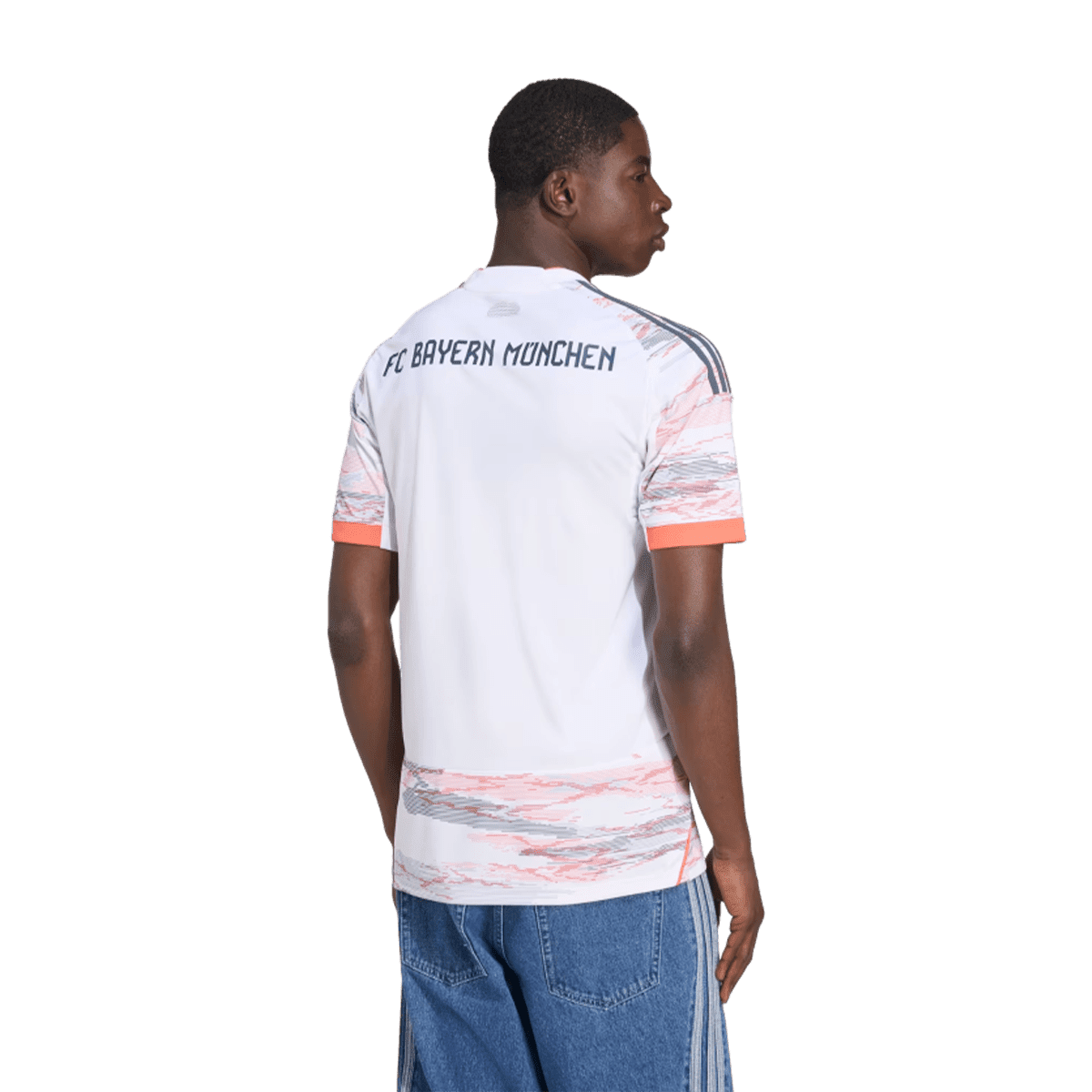 adidas Men's Bayern Munich 25/26 Away Jersey - White/Orange/Gray (L)