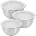 thumbnail image 1 of OUNONA 3Pcs Metal Mixing Bowls with Lids Stainless Steel Storage Bowls for Kitchen Food Prep, 1 of 4