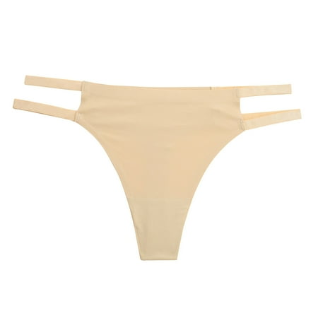 

sebtyili ice silk traceless thong women s sense low waist bikini panties large size style women t pants