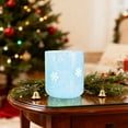 thumbnail image 2 of Blue Christmas Icon Glass Cups 14 oz Snowflake Stemless Glasses Double Old Fashioned Icon Juice Glasses Drinking Cups for Holiday Party Supplies & Gift, 2 of 5