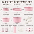 thumbnail image 5 of 24/7/5PCS Non-Stick Cookware Set, Induction Ready Pots & Pans, Removable Handles, Stackable, Easy Clean, for Home & RV Kitchen, Multiple Colors, 5 of 18