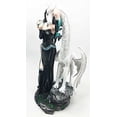 thumbnail image 4 of Gothic Pearl Visionary Fairy Strolling With Solar Viserion Dragon Pet Figurine Decor Sculpture, 4 of 4