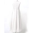 thumbnail image 6 of vastwit Flower Girls Halter Bridesmaid Dress Kids Chiffon Lace Wedding Pageant Formal Evening Gown White 12, 6 of 7