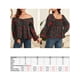 thumbnail image 2 of Blusa de talla grande para mujer Blusa floral de manga larga acampanada Vintage Camisas casuale MABOTO Cárdigan de mujer, 2 of 7