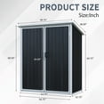 thumbnail image 4 of Garden Storage Shed, 5x3 FT Outdoor Storage Shed Waterproof Resin Cabinet with Lockable Doors for Bikes and Patio Furniture Black, Black Outdoor Storage Shed,Polypropylene Large Storage Shed, 4 of 8