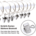 thumbnail image 4 of 40 Piezas Clip de Cortina Barra de Cortina 32mm Clips de Cortina Proceso de Enchapado Anillos de Cortina con Clips Ganchos de Cortina Adecuado para Barra de Metal con Diámetro (Negro) Xemadio JPXSD-52, 4 of 6