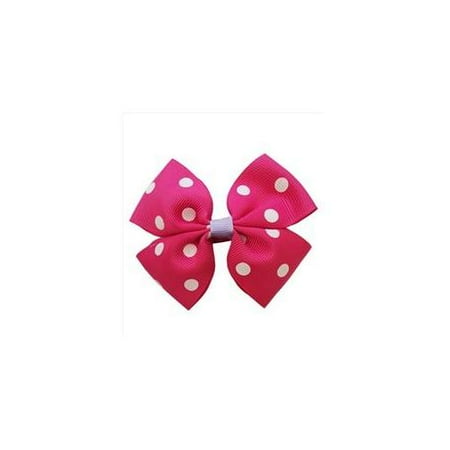 CoverYourHair 60616 Pink Fashionable Two Color Polka Dot Hair Clip