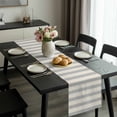 thumbnail image 2 of Blue Striped Table Runner 120 Inches Long, Modern Farmhouse Stripes Rustic Kitchen Coffee Dining Table Decoration for Home Party Birthday Wedding Home Decor 13x120 Inches, 2 of 8