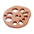 thumbnail image 2 of Manteles individuales de madera madera de haya, nogal | Patrón de nido de abeja plegable | Alfombrilla de mesa antideslizante reversible | Resistente a las manchas de agua | 9.8x9 pulgadas, 2 of 6