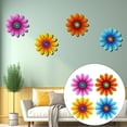 thumbnail image 5 of Bold Metal Flower Wall Art Hanging Decor for Outdoor Garden Yard Patio, 5 of 6