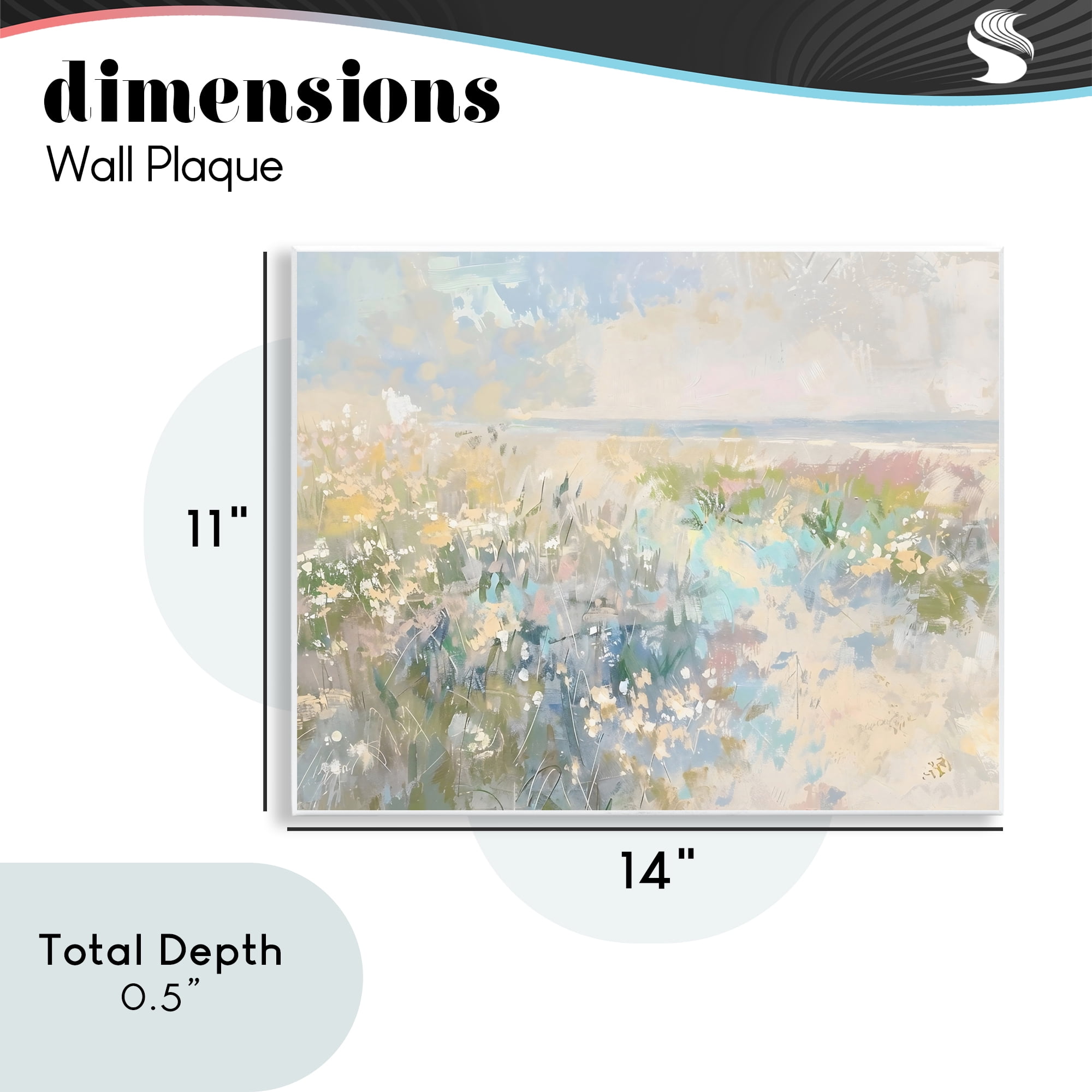 Stupell Industries Mottled Pastel Field Impression Wall Plaque Art, design by Creative Studio