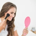 thumbnail image 3 of Unique Bargains 2 Pcs Delicate Handheld Mirror for Vacation Travel Pink Plastic Glass, 3 of 5