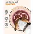 thumbnail image 3 of Slow Feeder Dog Bowl, Ceramic Bowls 1.5 Cup Puzzle - Stops Fast Eating, Prevents Bloat, Choking & Black Chin for Medium/Large Dogs, Pink﻿, 3 of 4