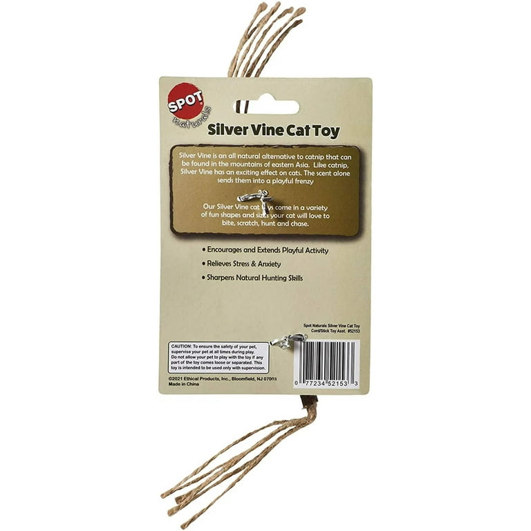 Ethical Pet Silver Vine Cord and Stick Cat Toy Ethical Pet Silver Vine Cord and Stick Cat Toy