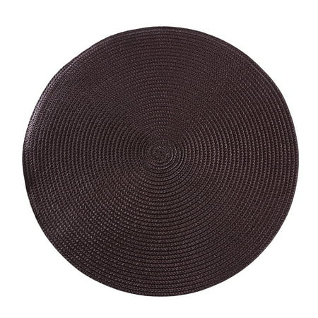

Wanwan Round Woven Placemat Dining Table Mat Disc Bowl Pad Coaster Waterproof Decor