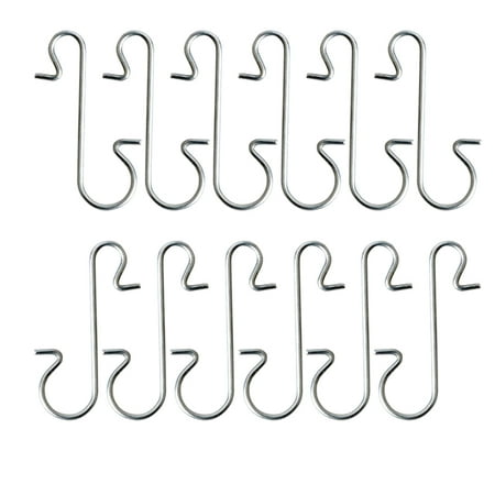 

150PCS Christmas Metal Hanging Hook Creative S Shape Hook Metal Hanger Christmas Decoration Supplies (Silver)