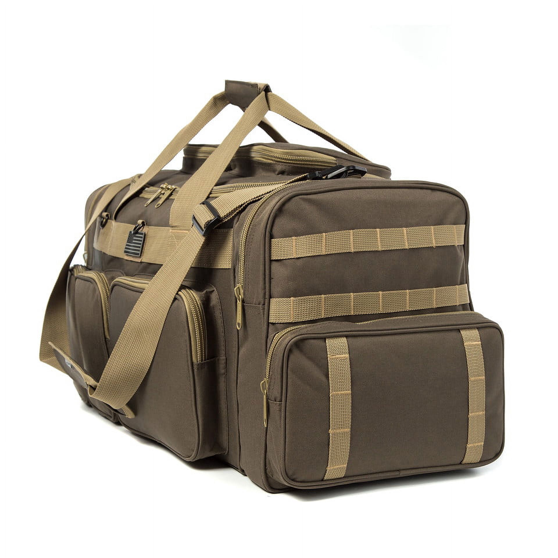 K-Cliffs Heavy Duty Sports Gear Duffel Gym Tote Outdoor Range Equpment Bag High Quality Travel Weekender All Season Large 33 inch Khaki