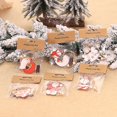 thumbnail image 3 of 12 piezas de adornos navideños, colgantes navideños de madera, decoración para árbol de Navidad, colgante de Papá Noel, muñeco de nieve, reno, colgante para árbol de Navidad, 3 of 5