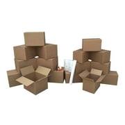 uBoxes Basic Moving Boxes Kit #1 + Supplies 18 Moving Boxes, Bubble, Tape