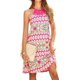 thumbnail image 1 of ZHAOCHENG Vestido informal de verano para mujer, estilo halter, de crochet, con aberturas, corte en A, estilo bohemio, con estampado floral y bolsillos, 1 of 5