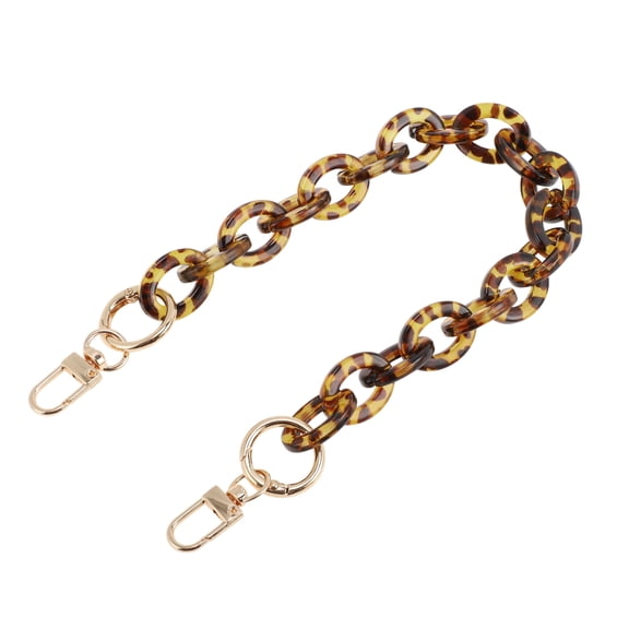 Unique Bargains 1 Pc Round Handbag Chain Strap 14.57" Dark Coffee Color Acrylic