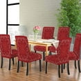thumbnail image 2 of Red Paisley Bandana Chair Cover Chair Covers Set of 6 Stretch Removable Washable Slipcovers for Dining Room Hotel Kitchen, 2 of 5