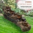 thumbnail image 6 of Alpine Corporation 59" x 16" x 20" Polystone Light-Up Cascading Floor Pump Fountain, Brown, 6 of 11