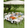 thumbnail image 3 of Outdoor Tablecloth with Umbrella Hole and Zipper, Orange Pumpkins Fall Rectangle Table Cloth 60x84 Inch Waterproof Tablecloth, Thanksgiving Botanical Maple Leaves Picnic Table Cover for Patio Camping, 3 of 7