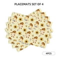 thumbnail image 2 of Placemats Set Of 4 / 6, Bee Honey Honeycomb Bee Placemats For Dining Table Indoor/Outdoors Heat Resistant Washable Placemats 18" X 12", 2 of 8