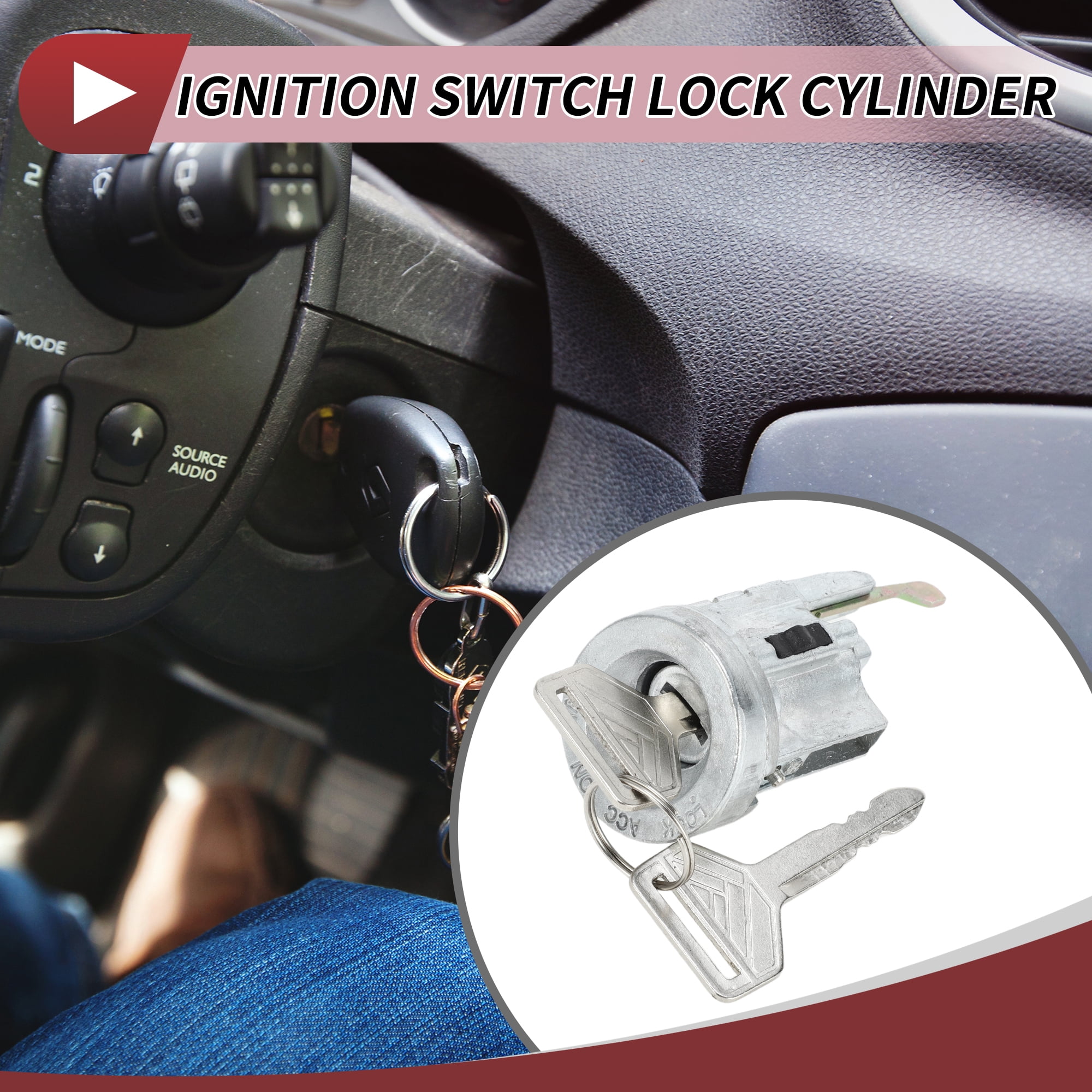 Unique Bargains Ignition Lock Cylinder for Toyota Pickup 1984-1987 and 4Runner 1994-1997