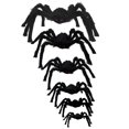 thumbnail image 3 of Halloween Spider Black & Hairy - Juguete de broma gigante para decoración del hogar (50 cm) Likrtyny Oficina Multiescena Multifunción, 3 of 7