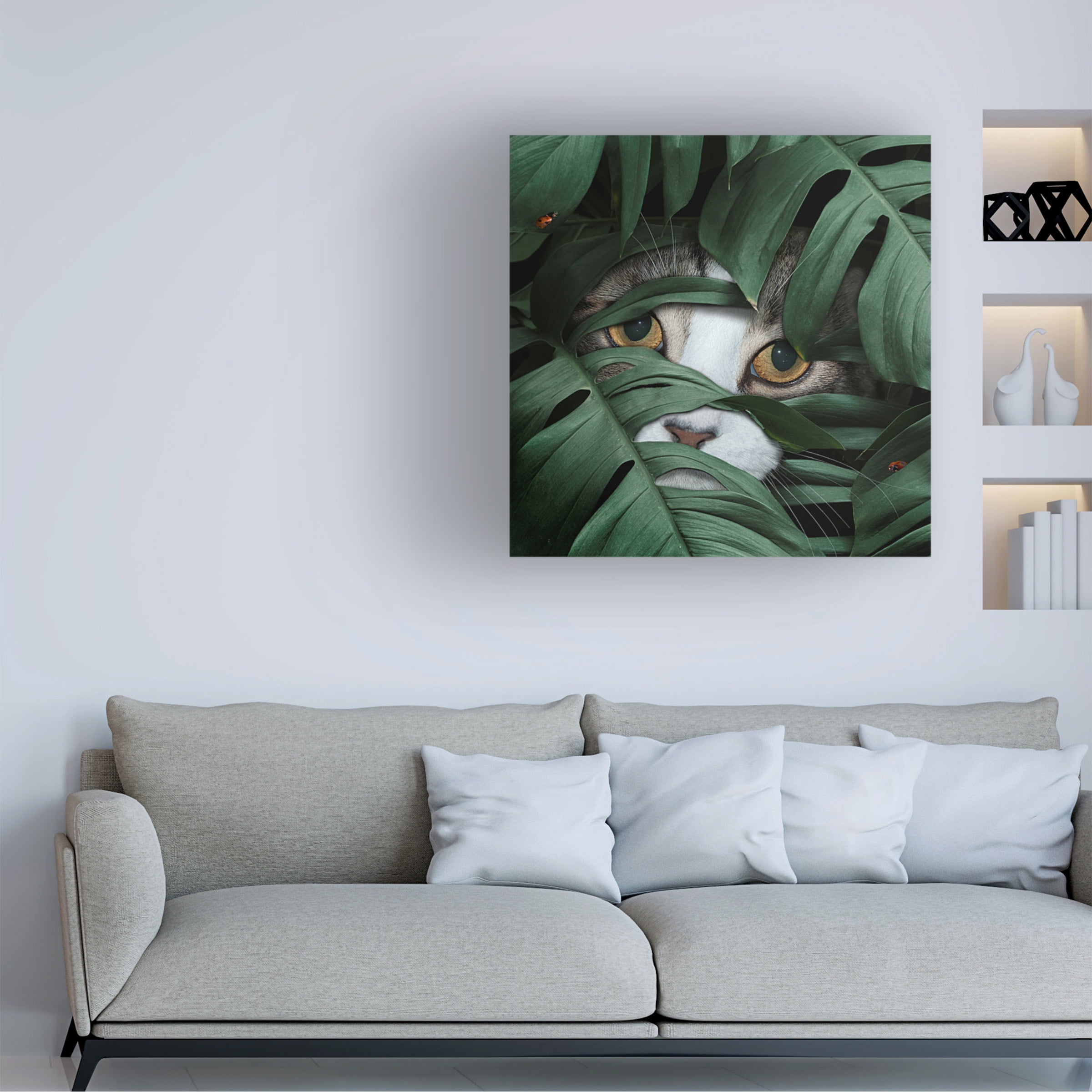 Lori Hutchison 'Sneaky Cat' Canvas Art