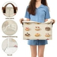 thumbnail image 5 of Yayeee Foldable Storage Basket for Shelves with Handles Waterproof Cloth Bins, Red Cakes, 5 of 7