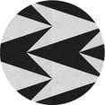 thumbnail image 1 of Ahgly Company Indoor Round Patterned Midnight Gray Area Rugs, 3' Round, 1 of 6