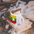 thumbnail image 5 of 3dRose, Flag of Myanmar Burma - Burmese yellow green red stripes with white star - Asia country world flags, 11oz Mug, 5 of 7