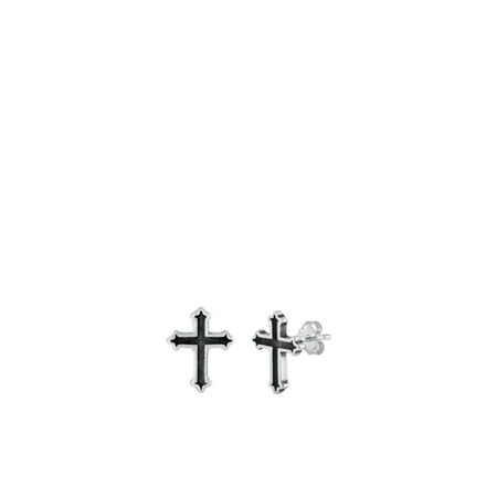 Christian Cross Earrings, Sterling Silver 925, Jewelry With Box
