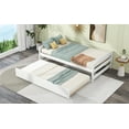 thumbnail image 5 of DreamBuck Twin Size Daybed, Wood Daybed with Trundle, Space-Saving Daybed for , Teens, Girls, Boys, Adults, Modern Daybed Frame for Bedroom, Guest Room, No Box Spring Needed, Easy Assembly, 5 of 13