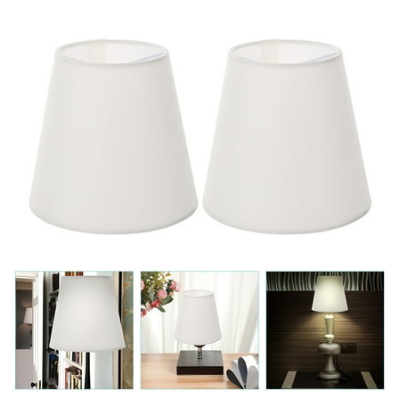 Niceauty Large Drum Lamp Shade White 2Pcs for Living Room