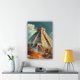 thumbnail image 3 of Lienzo acuarela paisaje costero de Cabo San Lucas, rocas arrecife, playa dorada y casas blancas con tejados naranjas, decoración turística mexicana para sala y dormitorio., 3 of 5
