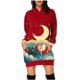 thumbnail image 1 of WILLBEST Sudaderas de Mujer, Vestido Navideño, Vestido de Noche de Mujer, Sudadera Navideña de Moda con Capucha y Bolsillo Tipo Bolso, Sudadera Estampada, Falda de Moda XX-Grande, 1 of 4