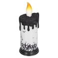 thumbnail image 2 of Velas de bola de nieve de Halloween Lámpara de vela electrónica LED de decoración terrorista para fiesta Vacaciones Esqueleto bailando, 2 of 10