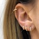 thumbnail image 3 of Pendientes de perforación redondos con hebilla de oreja de circonita de una sola fila de estilo europeo y americano, joyería de moda minimalista para mujer, 3 of 5