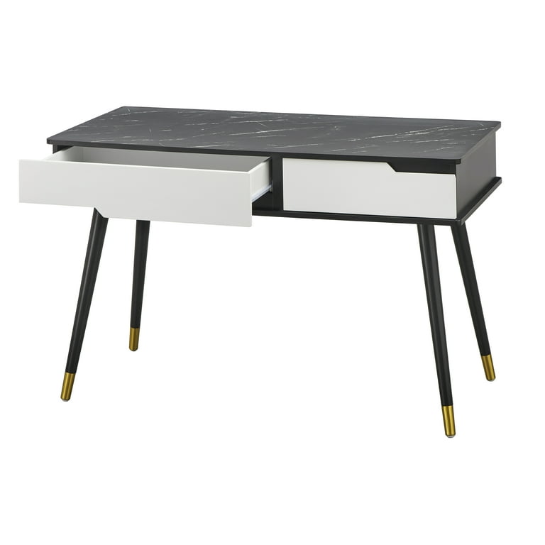 Mid century black desk discount