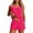 Hot Pink, variant on Tankini Swimsuits for Women Solid Backless Tankini Top Padded Bra Modest 2 Piece Swimwear Matching Swim Shorts Set