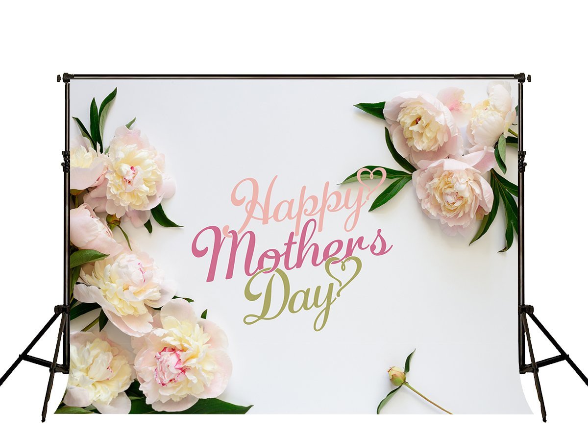 HelloDecor Polyester Fabric 7x5ft Backdrops Photogarphy Flowers Simple