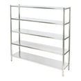 thumbnail image 6 of Griptix 5 Tier Heavy Duty Stainless Steel Shelving Adjustable Storage Shelf 70 16 6 70in, 6 of 7