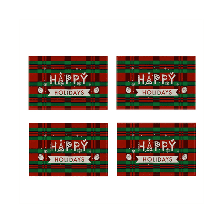 

Christmas Placemats Christmas Heat-Resistant Placemats for Dining Table Cotton Linen Non- Place Mats for Holiday A